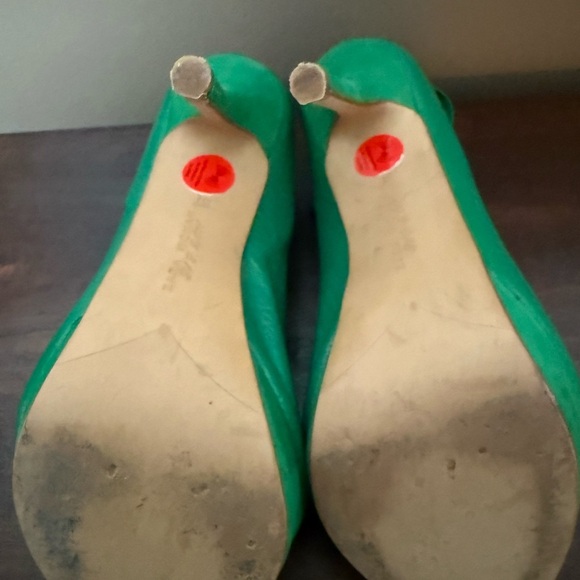 Zara Emerald Green Heeled Sandals - Picture 13 of 14